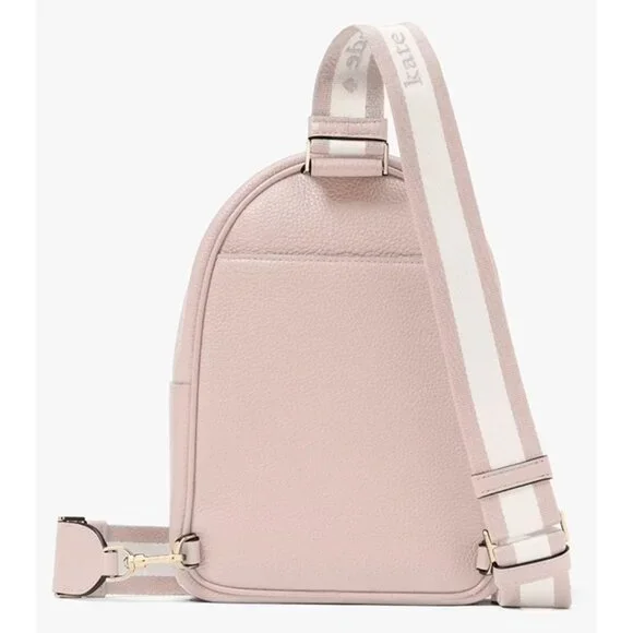 S Kate Spade Emma Beige Pebbled Leather Small Backpack Bag KK073 NWT $379 Retail - Picture 5 of 6
